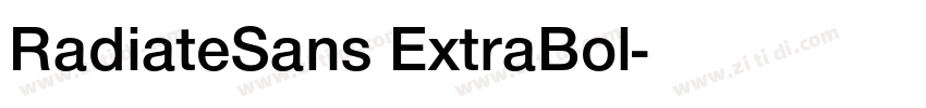 RadiateSans ExtraBol字体转换